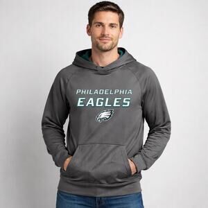 NFL Philadelphia Eagles TX3 Warm Hoodie Gray LG Athletic Pullover